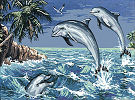  Goblenuri pictate - Animale,Delfini-15 x 24