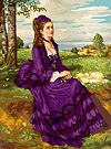  Goblenuri pictate - Portrete,Doamna in mov-18 x 24