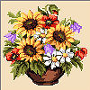  Goblenuri pictate - Flori,Aranjament floral-14 x 14