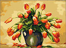  Goblenuri pictate - Flori,Oala cu lalele-15 x 21