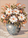  Goblenuri pictate - Flori,Flori albe-15 x 21