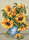  Goblenuri pictate - Flori,Floarea soarelui-15 x 21
