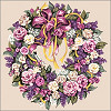  Goblenuri pictate - Flori,Coronita cu trandafiri-17 x 17