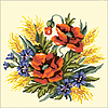 Goblenuri pictate - Flori,Floare de camp-17 x 17