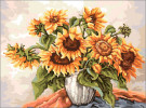  Goblenuri pictate - Flori,Floarea soarelui-24 x 32