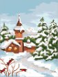  Goblenuri pictate - Miniaturi (Nou),Peisaj de iarna-(m) 9 x 12
