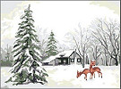  Goblenuri pictate - Peisaje,Peisaj de iarna-11 x 15