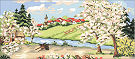  Goblenuri pictate - Peisaje,Peisaj de primavara-11 x 25