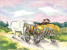 Goblenuri pictate,Car cu boi-14 x 18