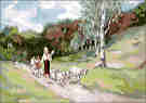  Goblenuri pictate,Intoarcerea de la pasune-15 x 24