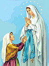  Goblenuri pictate - Scene,Madonna de Lourdes-24 x 32