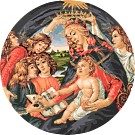  Goblenuri pictate - Scene,Madonna de Magnificat (dupa Boticelli)-28 x 28