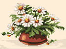  Goblenuri schema - Flori,Vas cu margarete-130 x 170