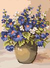  Goblenuri schema - Flori,Flori albastre-150 x 210
