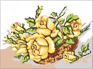  Goblenuri schema - Flori,Cos cu trandafiri-150 x 210