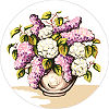  Goblenuri schema - Flori,Vas cu liliac-170 x 170