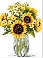  Goblenuri schema - Miniaturi,Floarea soarelui-(m) 90 x 120