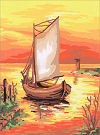  Goblenuri schema - Peisaje,Barca in amurg-130 x 170